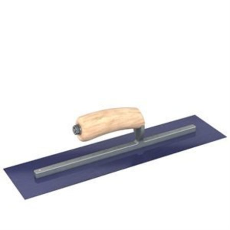 Steel City Trowels By Bon Bon 66-180 Finish Trowel, Square, Blue Steel, 16 X 4, Wood 66-180